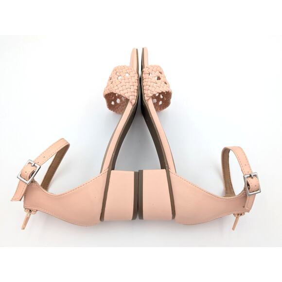 DV Dolce Vita Girls Braided Heeled Ankle Strap Sandals Pink Size US5 EU38 - Picture 6 of 11